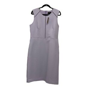 New J Crew Portfolio Matelasse Sleeveless Sheath Dress F2641 Lavender 14 Tall